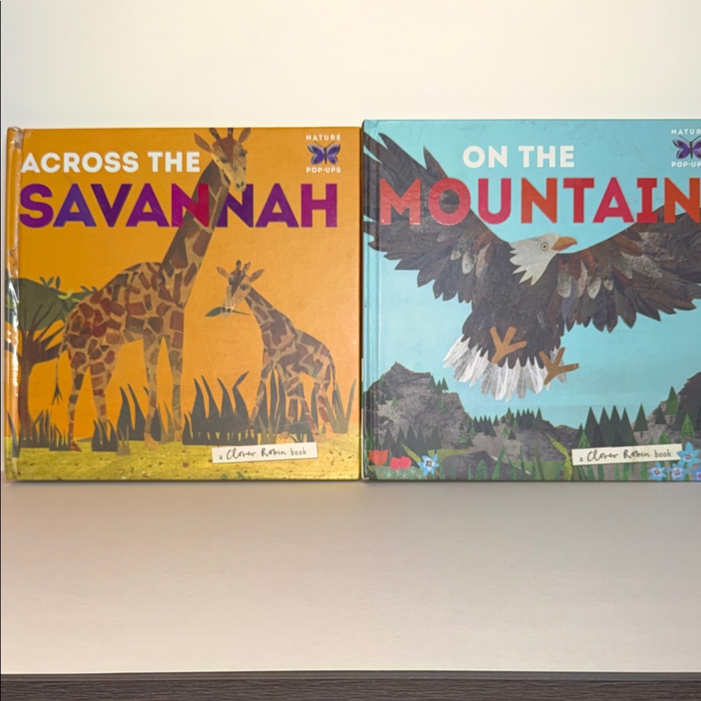 Kane Miller Clover Robin Pop-Up Book Set: Across the Savannah & On the Mountain